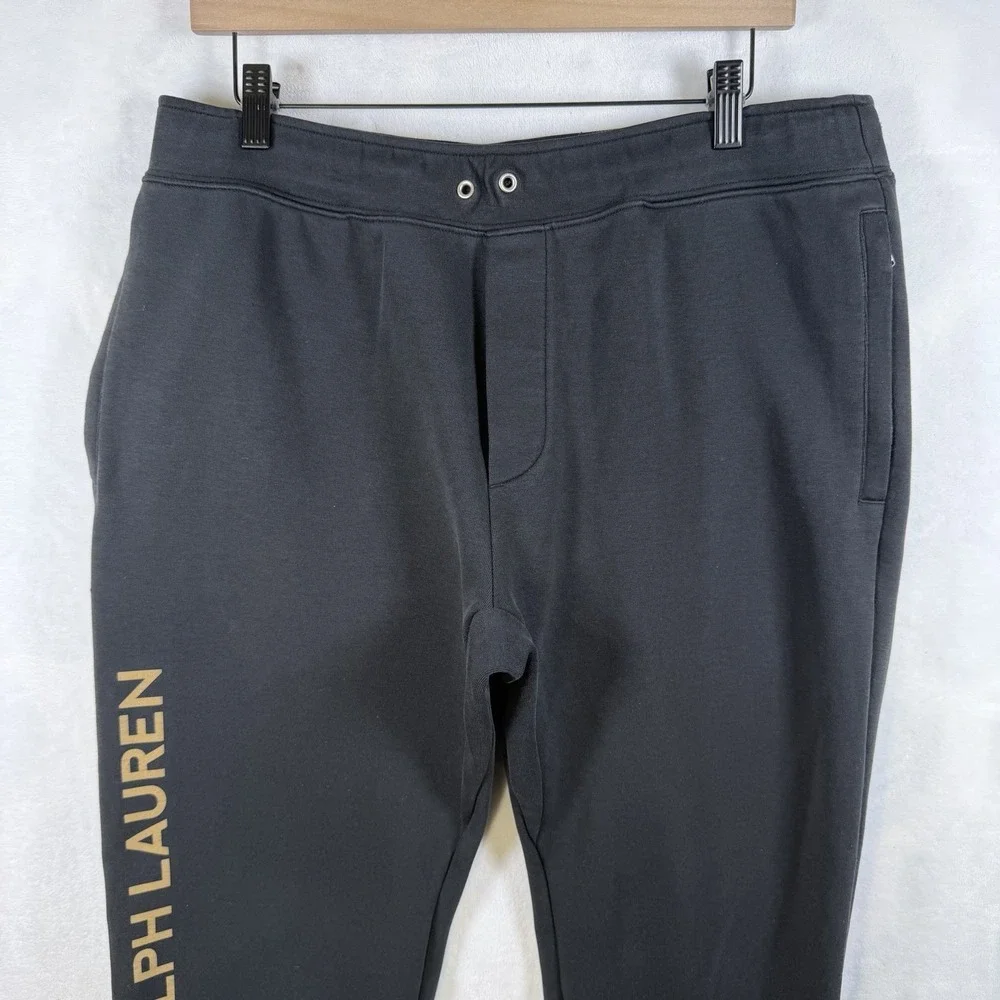 Polo Ralph Lauren Gold Logo Cotton Blend Joggers Pants Men's Size L - No String